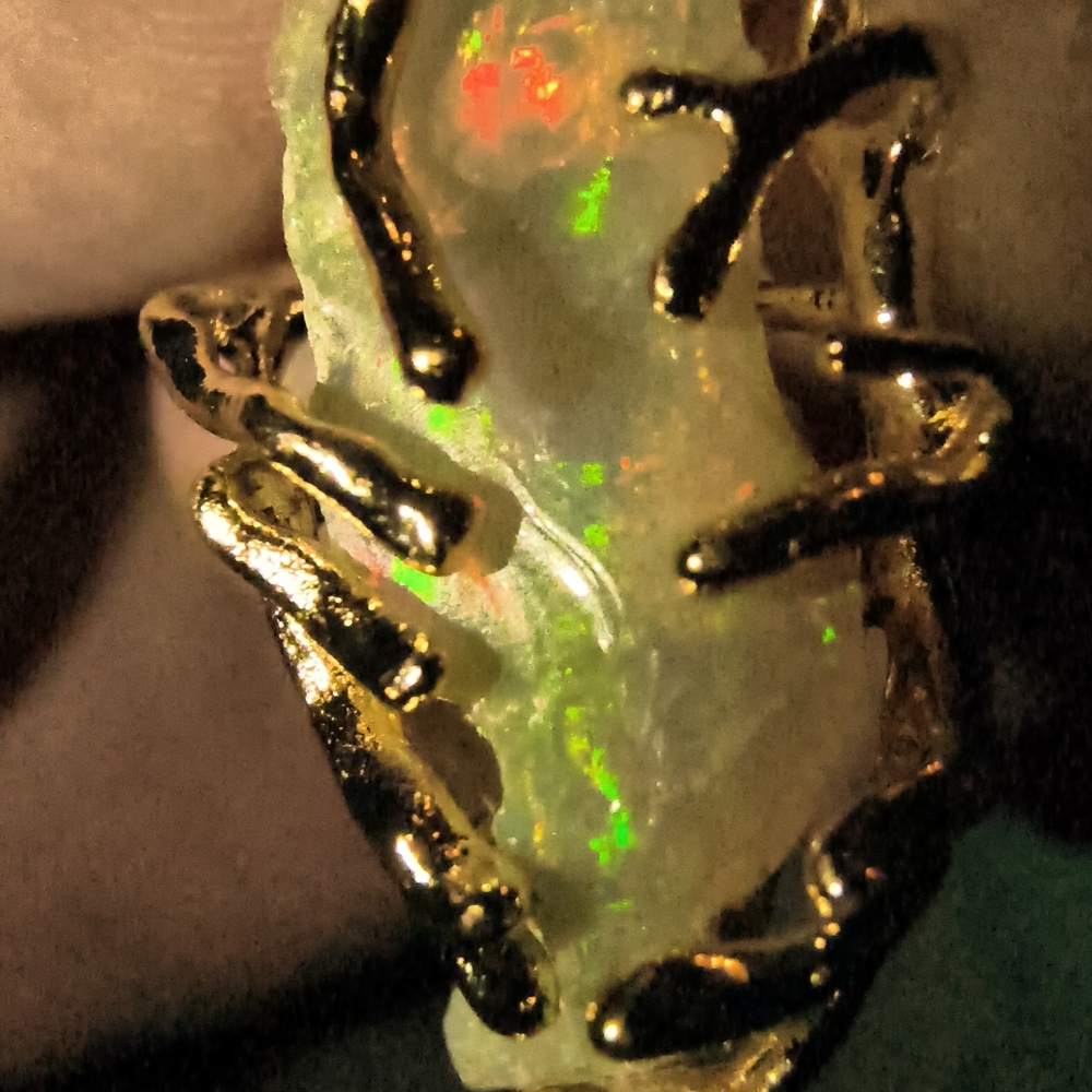 Gold and Iridescent Reptile Accessory